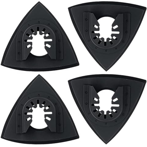 Namvo 4 pièces plaques de ponçage, Plaque de ponçage Universelle Patin de ponçage pour Accessoires Bosch Parkside Ryobi Worx Workzone (80 mm)