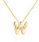 VCCKNB JEWELRY Initialen-Halsketten für Frauen und Mädchen, 14 Karat vergoldet, Buchstaben-Anhänger-Halskette von A-Z, Monogramm-Halsketten, Alphabet-Anfangsschmuck, zierliche, trendige (Gold-W)