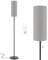 Aooshine Grey Floor Lamp for Living Room, Floor Lamps for Bedrooms with 3 Color Temperatures Bulb, 64 Standing lamp for Bedroom, Minimalist Pole Lamp, Grey Shade & Black Pole(Bulb Included)
