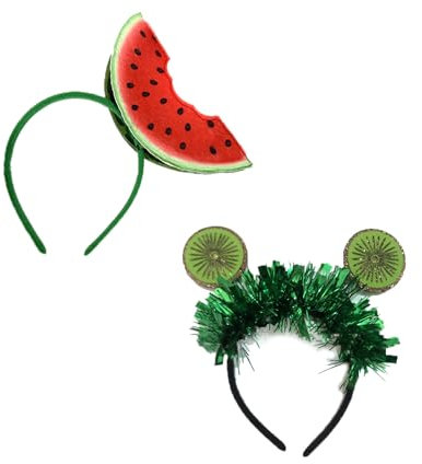 Floatdream 2 Stücke Süßes Obst-Stirnband, Kiwi Cosplay Stirnband, Dekorative Obst Haarband, für Partys, Shows, Zusammenkünfte, Geburtstagsfeiern