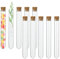 10 Stück Reagenzglas, Reagenzgläser mit Korken, Kunststoff Transparent Reagenzglas, für Blumen Gastgeschenk DIY Craft Candy, Labortisch, Heimdekoration (16mm×150mm)