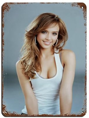 Jessica Alba Sexy Poster, Kunst, Blechschild, Vintage, Metall, Pub, Club, Café, Bar, Zuhause, Wandkunst, Dekoration, Poster, Retro, 30 x 40 cm