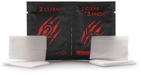 Thermal Grizzly TG Cleaning Wipes (10 Pcs - 20 Wet & 20 Dry Wipes) - Clean and Degrease Surfaces - Optimal Adhesion of Thermal Conductive Materials