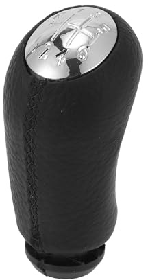 TUCKBOLD Pomo De Cambio De 6 Velocidades Manual Para Renault Captur I 1Pc | Negro Cromado Plateado, Plástico Cuero Sintético, Oe 8200079112, Para Renault: Fluence 09-16, Megane Iii 08-15