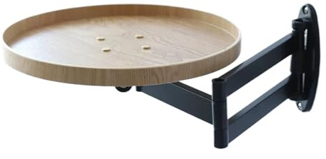 Tewzafiya Wandmontierter Klapptisch, zusammenklappbarer Wand-Schreibtisch, Tropfenblatt-Tisch, schwimmender einziehbarer Schreibtisch, zusammenklappbar, für Wohnzimmer, Schlafzimmer