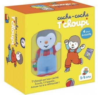 pour t choupi - Cache Cache 4 Jeux evolutifs Enfant 1 a 4 Ans - Cherche et Trouve - avec Figurine parlante - Set Jouet educatif + Carte Tigre