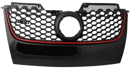 Parrillas Delanteras para Golf 5 MK5 V para GTI Rejilla Parachoques ABS Rejillas Delanteras A Prueba De Óxido Y Vibraciones Suministro Automático Central Línea Roja Rejilla Riñón Frontal Doble