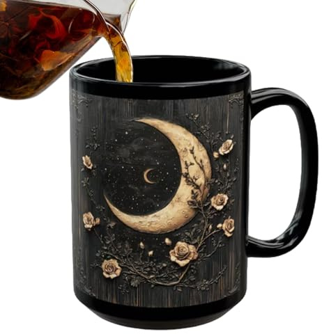 Ceramic mug, ceramic 3D relief mug, drinks cup - for desk, kitchen, office, study, home, Halloween, bedroom, coffee, tea, milk, cold and hot