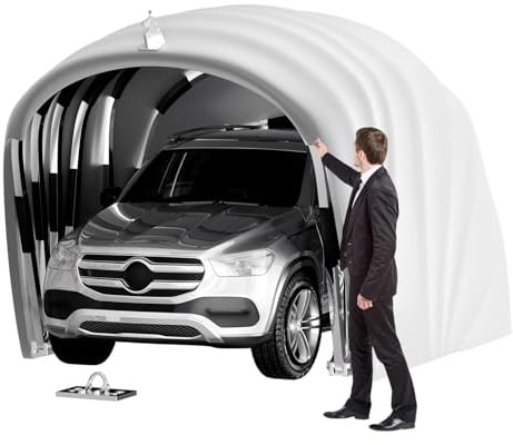 ACLFF Garage Retrattile, Riparo Portatile per Auto, Chiudibile a Chiave