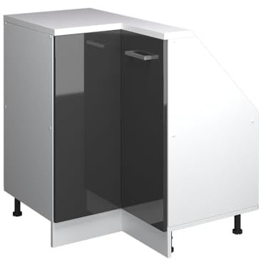 Vicco Mobile cucina angolare per sottotetto R-Line, Antracite lucido, 75.6 cm con 1 porta