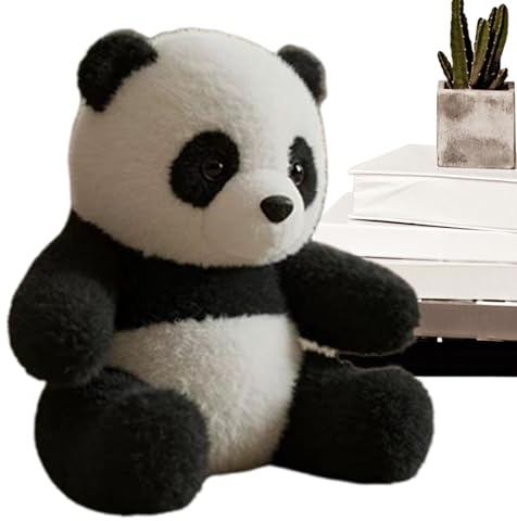Générique Panda Plüschtier Bär – 20 x 13 x 12 cm Panda Plüschtier zum Trosten und Entspannen für Erwachsene, Geburtstag, Kinderzimmer, Dekoration
