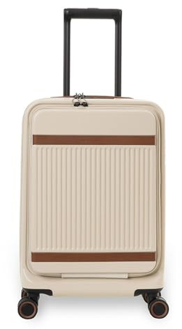 The Chesterfield Brand mit Laptopfach Zuna Trolley with Frontpocket Sandy Beach Creme 55cm
