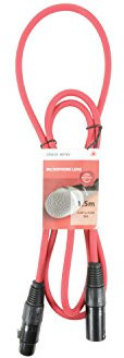 Premium XLR Male - XLR Female Cable | Microphone Cable | Red - 1.5M