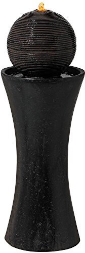 Lamps Plus Dark Sphere Pillar Floor Fountain