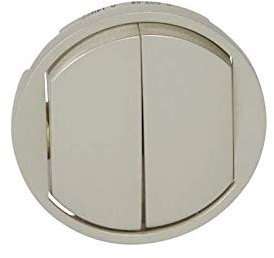 Legrand 068302 Enjoliveur Large Céliane pour Double Interrupteur, Va-et-vient ou Poussoir, Finition Titane, Lot de 10