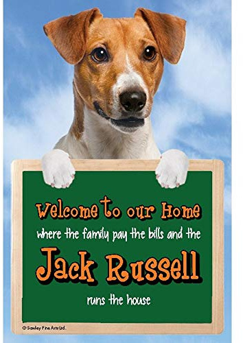 3D JACK RUSSELL TERRIER DOG WELCOME SIGN STUNNING EYE CATCHING 23CM X 15CM DURABLE SIGN