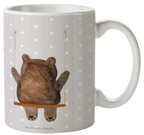 Mr. & Mrs. Panda Tasse Bär Schaukel - Geschenk, Kaffeetassen, Büro Tasse, Teebecher, Designer Tasse, Keramiktasse, Teddybär, Teddy