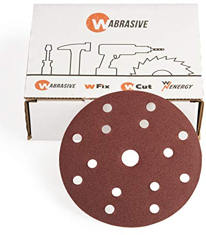 Schleifscheiben 150mm Klett 150 | Schleifscheiben 150 Klett Körnung 150 | 50 Stk. Schleifpapier Wabrasive | Geeignet für den Exzenterschleifer