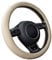 SFONIA Auto Lenkrad Abdeckung Lenkradschutz Lenkradhülle Mikrofaser-Leder Universal 37-38cm/15 Rutschfest Atmungsaktiv Langlebig (Beige)