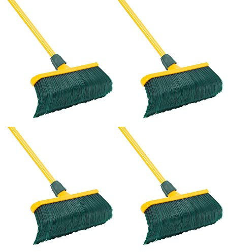 Novaliv Krallenbesen Set 40 cm Kunststoff mit Teleskopstiel Hofbesen Allzweckbesen Kehrbesen Terrassenbesen Besen mit Stiel (4, 40 cm Besen mit Stiel)