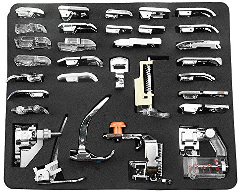 TOVOT 32 Pièces Pieds-de-biche de Machine à Coudre Accessoires de Machine à Coudre pour Singer Brother