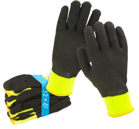 Trevendo isolierte Winterhandschuhe - Super Tech Eskimo - Arbeitshandschuhe - Kälteschutz - Sicherheitshandschuhe - Montagehandschuhe - kaltes Wetter - vielseitig einsetzbar - 12 Paar - Größe 10