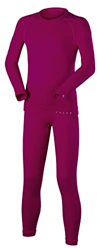 FALKE Unisex Kinder Baselayer-Set Maximum Warm K Uw Funktionsmaterial schnelltrocknend 1 Stück, Rosa Berry 8284, 170-176
