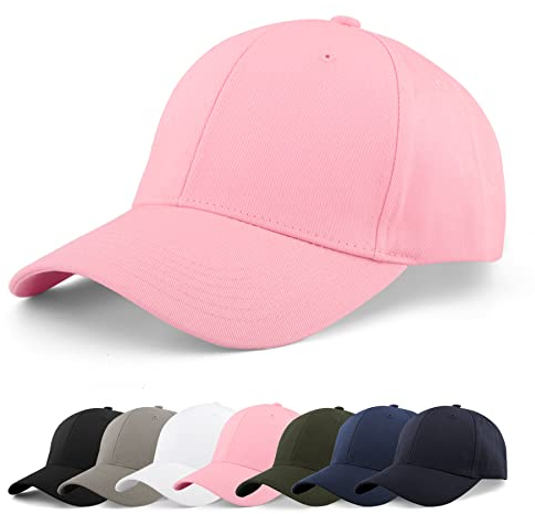 Momoshe Basecap Baseball Cap Herren Sommer Damen Kappe Verstellbare Baumwolle Kappen Frauen Outdoor Running Freizeit Rosa