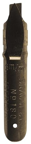 Brause 158530B - Packung mit 15 Banzugfedern 3mm für Linkshänder, mit abgeschrägter Spitze und Reservoir für die westliche Kalligrafie, ideal für Kalligraphie, 1 Box