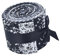perfeclan 2,4 Jelly Fabric Roll mit Blumenmuster, 2,4 x 39 Rolle zum schneidern, Schwarz