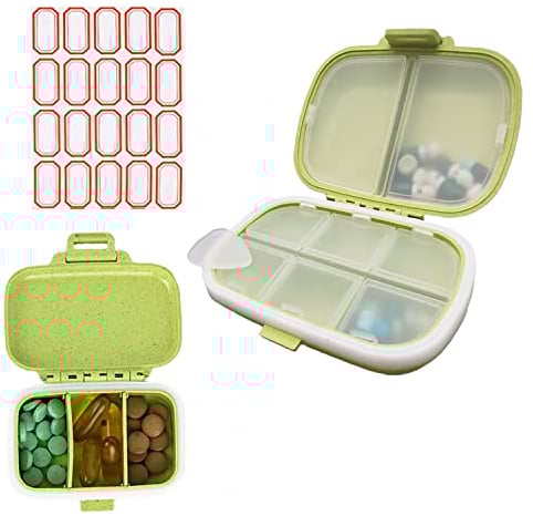 DARENYI Pill Organizer Box Tablettenbox 7 Tage Handlicher Medikamentenbox Pillendose Klein Täglicher Pillen Organizer Tablettenbox Klein Tabletten Box für Unterwegs und Täglich