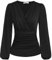 Ladies Tops for Women UK Autumn Winter Elegant V Neck Long Sleeve Loose Tee Blouse Black M