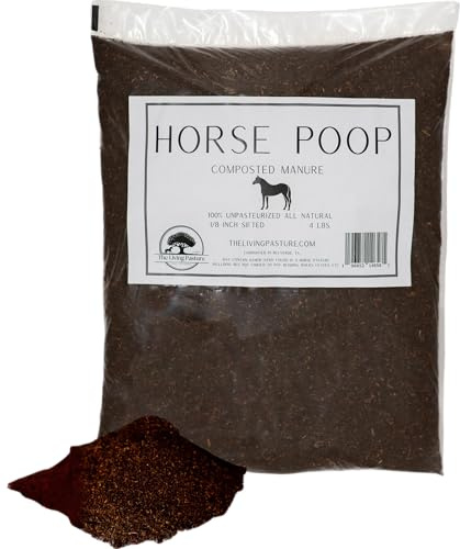 Horse Poop, 100% Natural Aged Unpasteurized Composted Manure and Sifted Premium Garden Fertilizer for Plants, Compost Tea and Mushroom Substrate