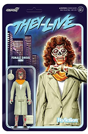 SUPER7 They Live Female Ghoul Glow Reaction Figure 3.75 Inch