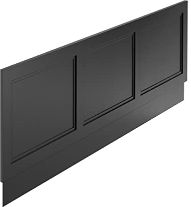 Rowan 1700mm Front Bath Panel Adjustable Height Side Panel Traditional Design Shaker Style Detail – Black