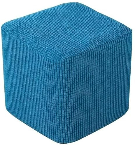 Hockerbezug Fußhocker Rund/Quadratisch/Rechteckig 40x40/50x50 Ottoman Cover Ottomane Schonbezug Hocker Hussen für Fußhocker Stretch Ottomane Abdeckung Hocker Protector Hockerabdeckung(L,45x45cm)