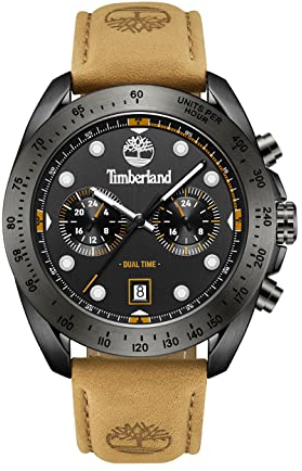 Timberland Herren Analog Quarz Uhr mit Leder Armband TDWGF2230501