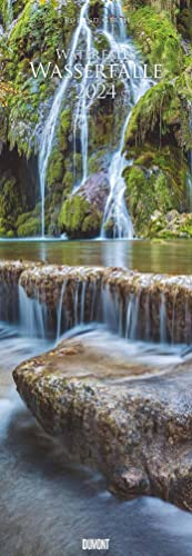 Wasserfälle 2024 - Foto-Kalender - King-Size - 34x98 - Waterfalls - Natur: Waterfalls