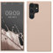 kwmobile Hülle kompatibel mit Samsung Galaxy S23 Ultra Hülle - dünnes Silikon Handy Case - Handyhülle weiche Oberfläche - kabelloses Laden - Coconut Swirl