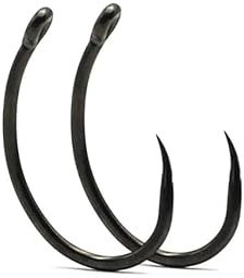 Pack of 20 Premium Quality Curve Shank Barbless Fishing Hooks Teflon Coated Carp Terminal Tackle (Size 10)