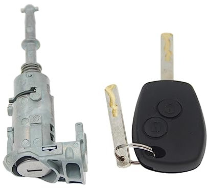 Compete - Juego de cerradura de encendido, cilindro, cerradura de puerta, vaso, 2 llaves, apto para Renault, apto para Kangoo, apto para III, apto para el modo, apto para Master, apto para Vauxhall,