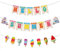 Hello Summer Banner, 3 Stück Hawaii-Party-Wimpelkette, Eiscreme, bunte Wimpelkette für Sommer, Luau, Strand, Cocktail, Pool, tropisches Thema, Garten, Geburtstag, Party-Dekorationen