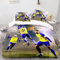 Shaari 3D Drucken Cristiano Ronaldo Bettwäsche Set 135x200,Microfaser Einzelbett 1 Bettbezug Mit Reißverschluss + 1 Kissenbezüge 80x80