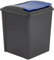 HOME & GARDEN ESSENTIAL 50 Litre Plastic Indoor Outdoor Bin with Flap Lid | Waste Utility Plastic Bin | Animal Feed Storage Bin | Ideal For kitchen, Bathroom (50L Recycle Bin (Blue))