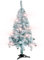 AC - Árbol de Navidad Nevado - Decorado con Set de 16 Bolas Color Plata y Luces Leds Navideñas a Pilas Blancas (240 Leds) - Altura del Árbol: 120 cm - Fácil Montaje