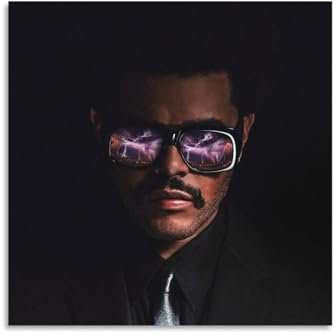 DAGUYS Poster Sänger The Weeknd Album After HoursRemixes, Wandkunst, Gemälde, Leinwanddrucke, Dekor-Poster, Kunstwerke, 30 x 30 cm