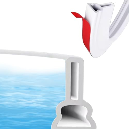 200cm Schwallschutzleiste Dusche Selbstklebend, 20x30mm Duschkabine Dusche Silikon Wasserstopper, Faltbare Wassersperre Wasserstopper, Duschdichtungen Duschlippendichtung für Duschtüren, Badezimmer