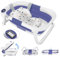 Groß Faltbare Babywanne mit Badematte, Baby Badewanne Faltbar mit Duschkopfanschluss & Integriertem Thermometer, Baby Wanne,Ergonomisch, Platz Sparen,Tragbare Badewanne Baby für Babys von 0-36 Monaten