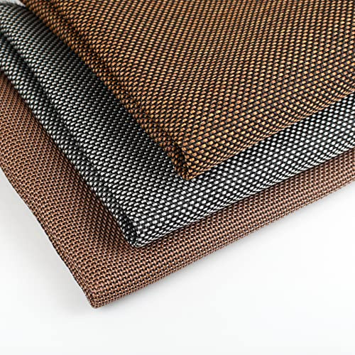 Akustikstoff,Lautsprecher Stoff 150x50 cm Vintage Verdicken Lautsprecher Stoffgitter Stereo Staubspieler Filter Stoff Mesh Lautsprecher Mesh Tuch Classic (Color : BlackBrown(150x50cm))