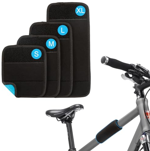 HJSSAA Lot de 4 protections de cadre de vélo en carbone, protection de cadre de vélo, accessoires de vélo, kit de protection de transport pour porte-vélos Thule